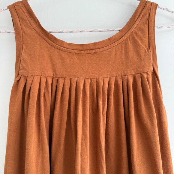 Demylee pima cotton jersey tank with pleated back detail in Sienna size S - Picture 4 of 4